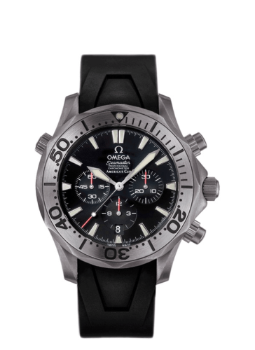 Omega Seamaster Diver 300M Automatic 41.5 Chronograph Titanium / Black / Bracelet / America’s Cup